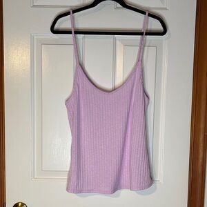 Old Navy Light Heather Purple Ribbed Camisole